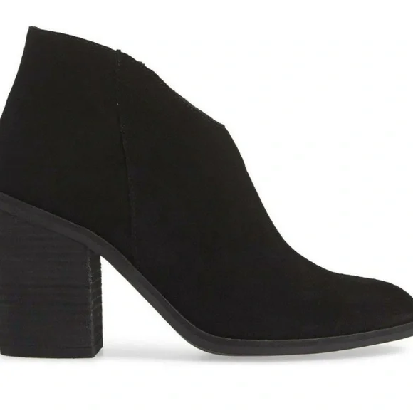 Jeffrey Campbell KAMET-2 Black Oiled Suede Ankle Bootie - Block Heel - Picture 3 of 12